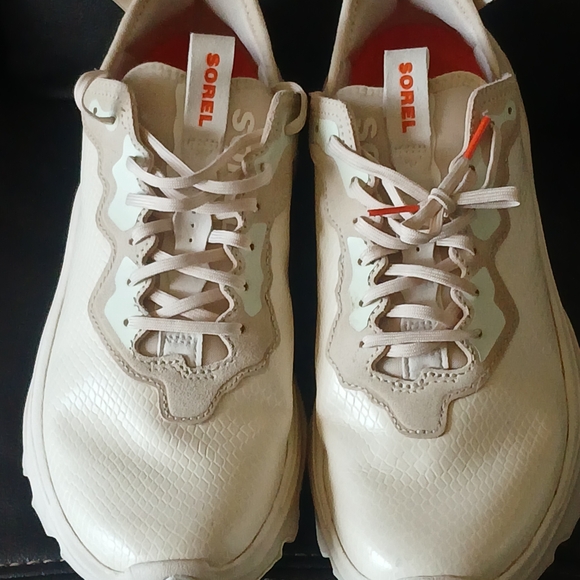 Sorel Cream & Orange Sports Performance Running Sneakers Mems Size 12 VGC! - Picture 1 of 14